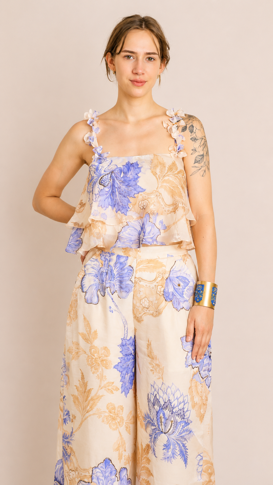 Marais Wide-Leg Trousers — Porcelain Blue