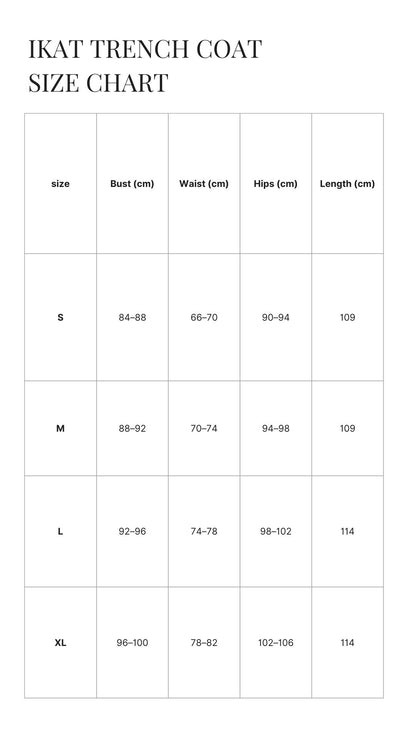 Grüner Ikat-Trenchcoat