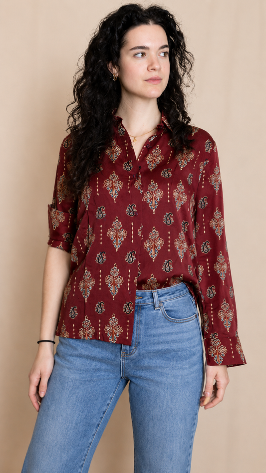 Elara Ajrak Shirt