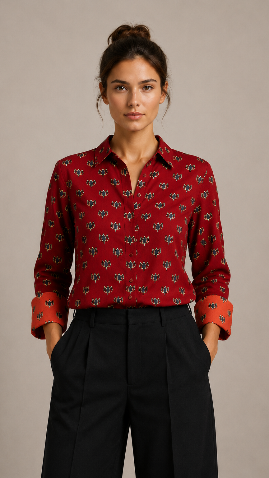 Fleur Ajrak Hemd