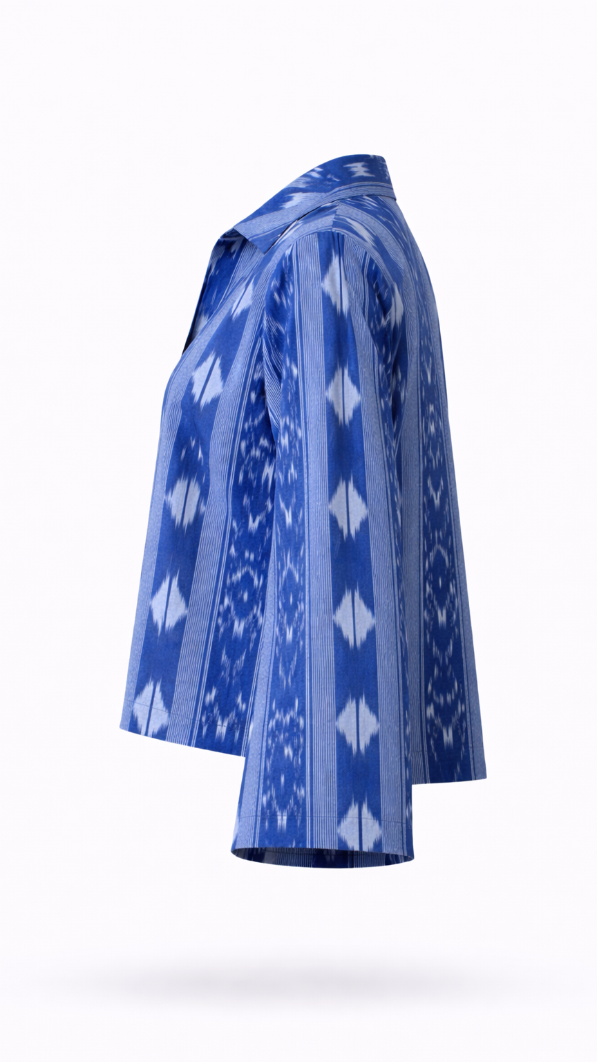 Elio Ikat Shirt — Indigo Blue
