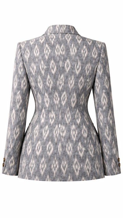 Grey Ikat Blazer