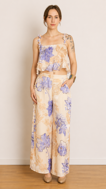 Évora Layered Top — Porcelain Blue