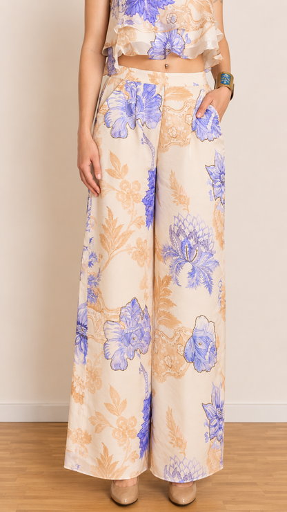 Marais Wide-Leg Trousers — Porcelain Blue