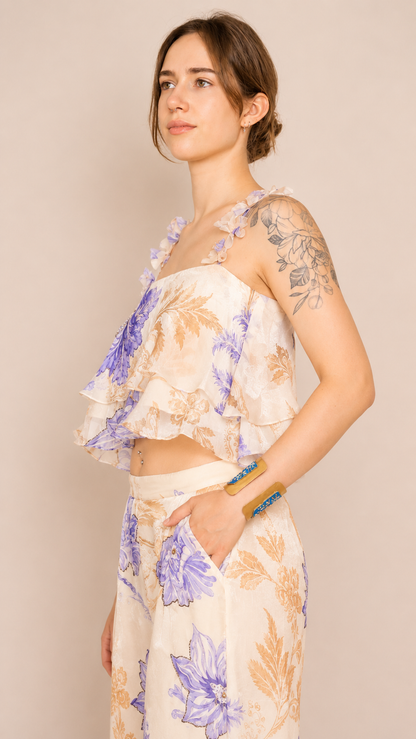 Marais Wide-Leg Trousers — Porcelain Blue