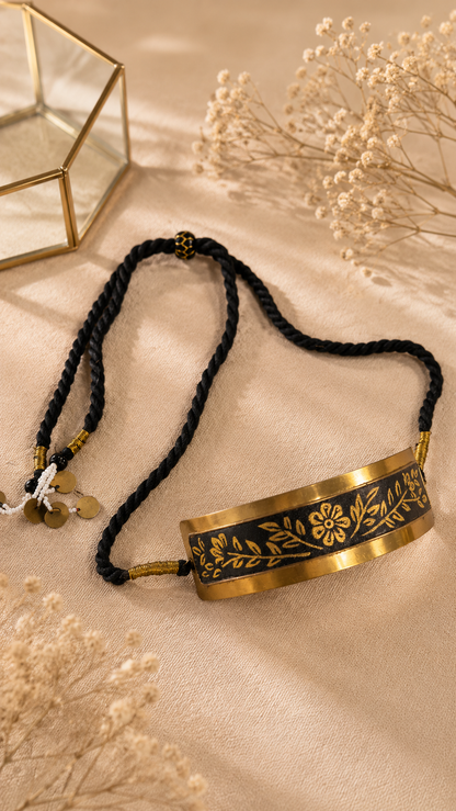 Schwarzes Abeer Halsband