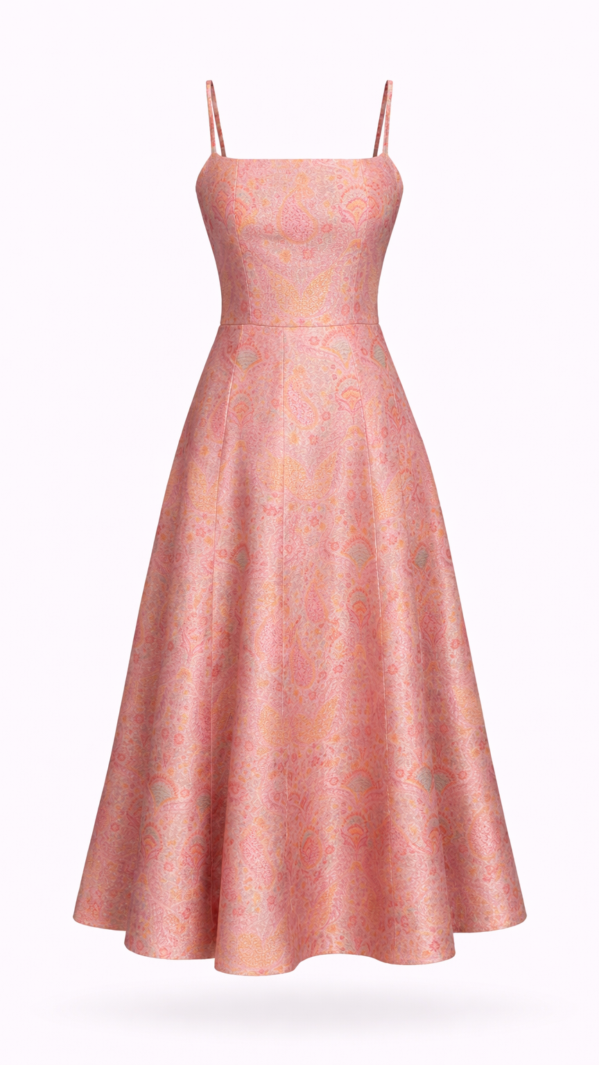 Élodie Jacquard Evening Gown — Blush Pink