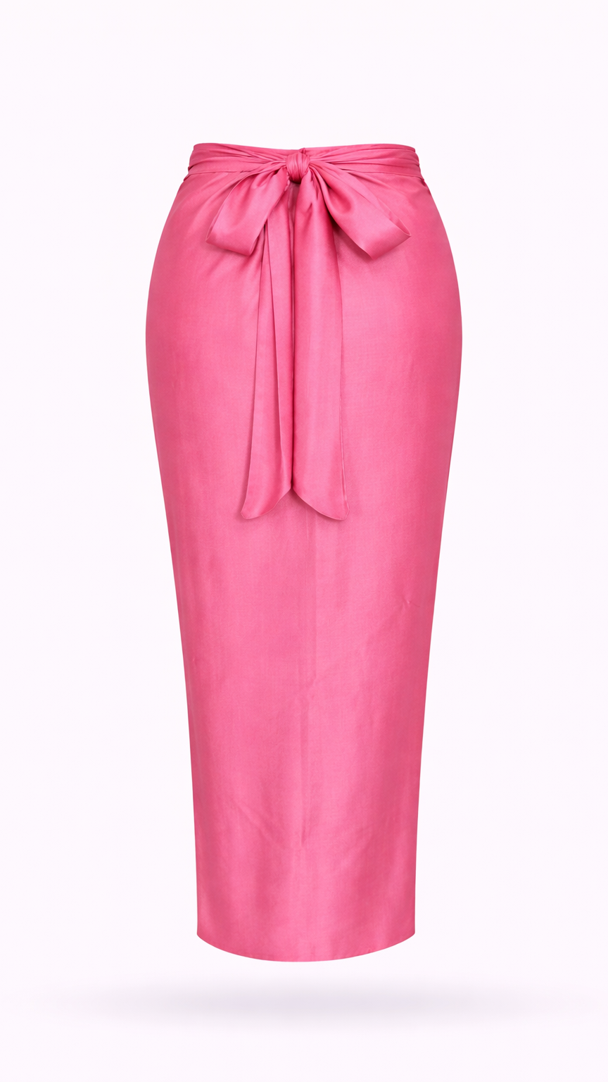 Fleur Modal Silk Drape Skirt — Rose Pink