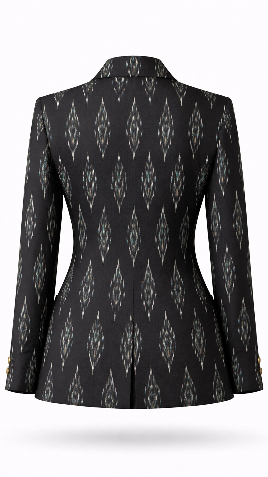 Schwarzer Ikat-Blazer