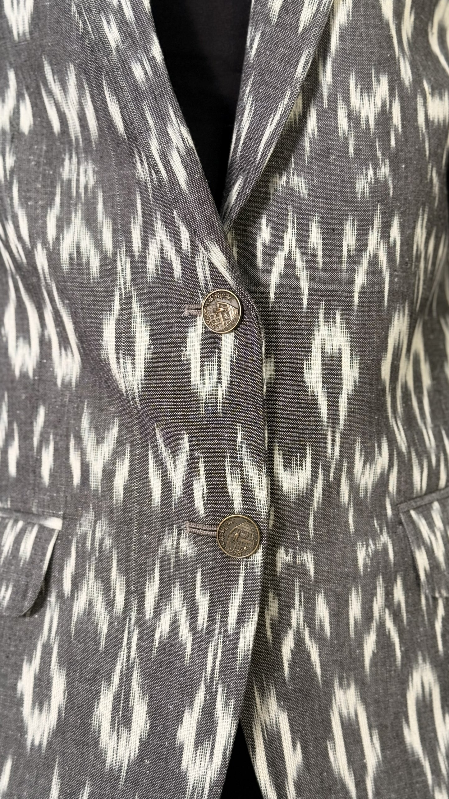 Grey Ikat Blazer