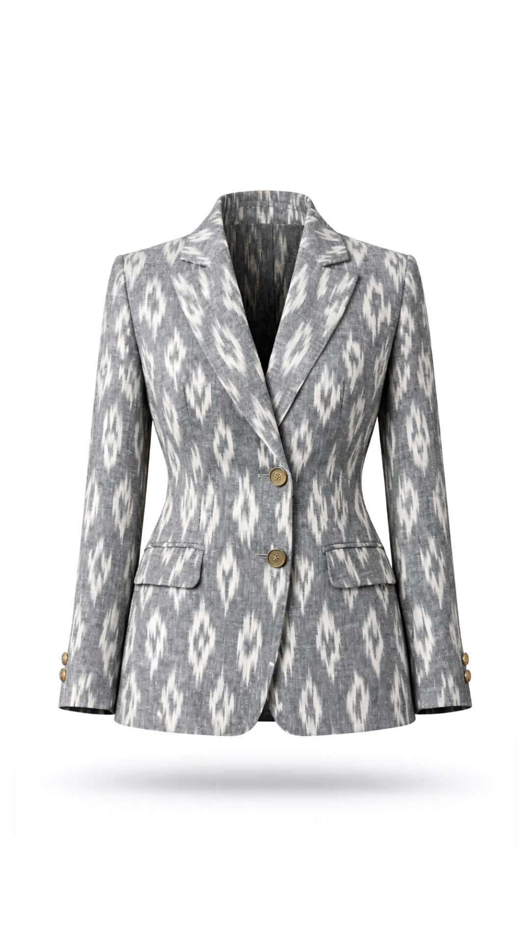 Grey Ikat Blazer