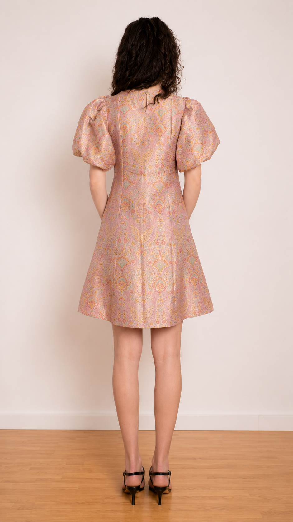 Rosalie Jacquard-Minikleid – Rouge-Rosa
