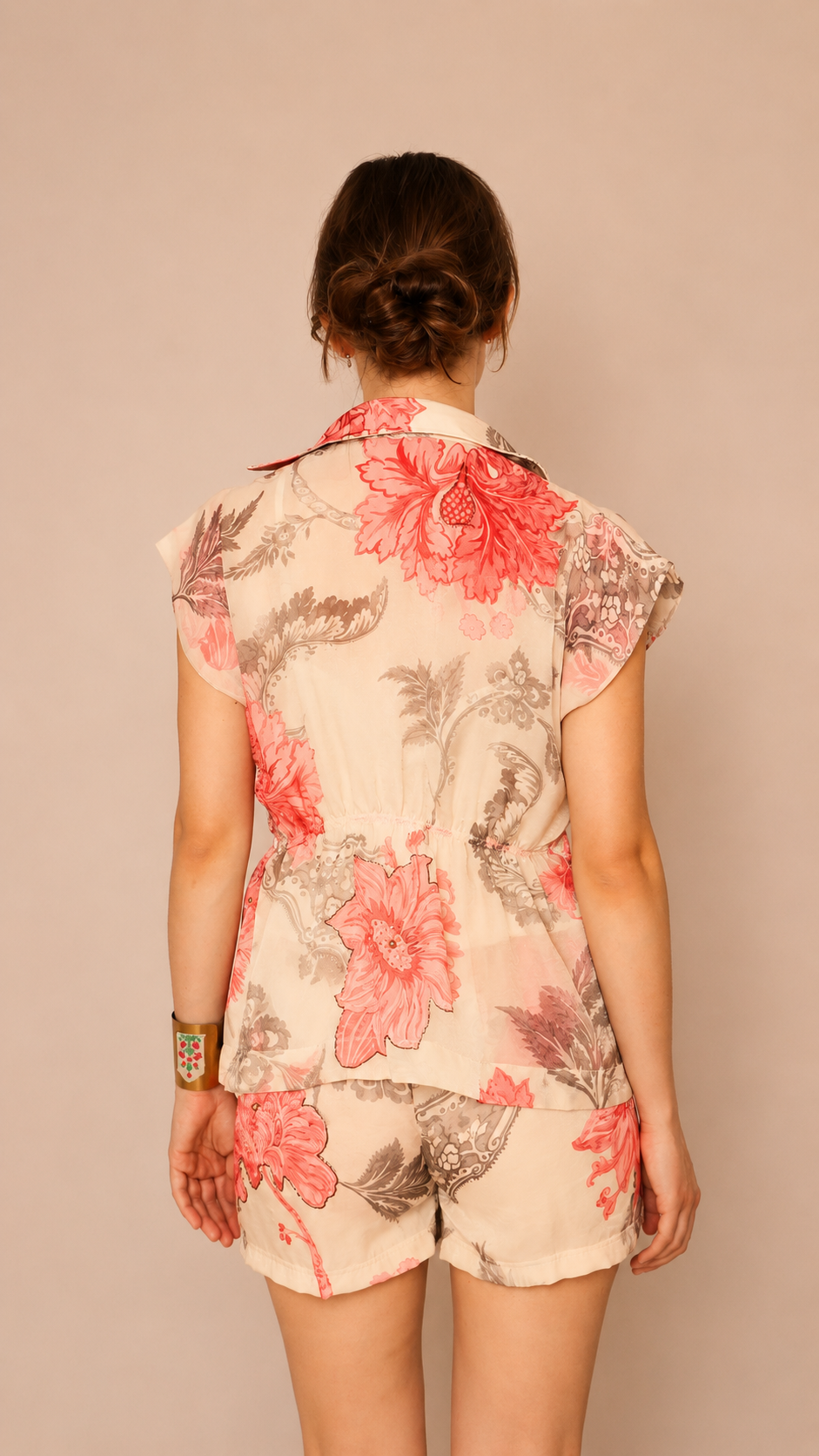 Maëlle Drawstring Blouse — Pearl Rose