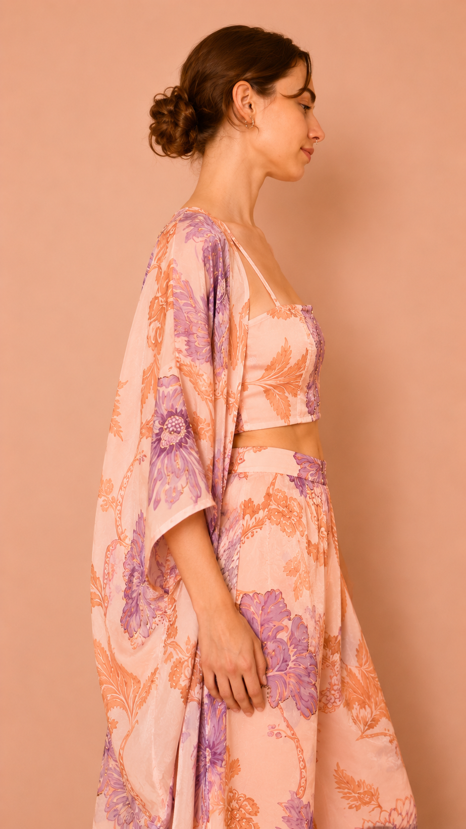 Aveline Kimono Cape — Lavender Bloom
