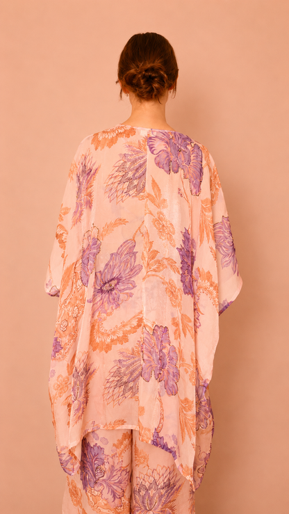 Aveline Kimono Cape — Lavender Bloom